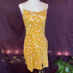 Yellow floral dress